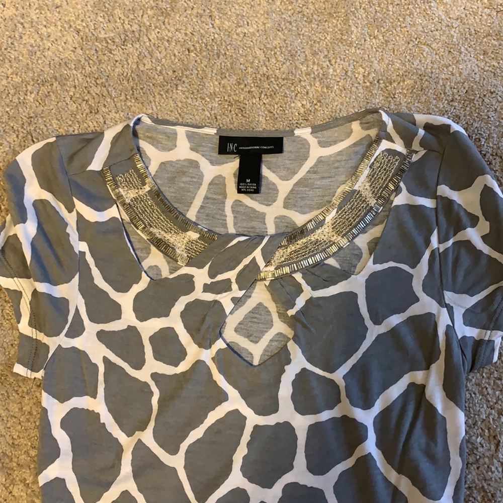 INC top with cut outs and beads - Picture 2 of 5